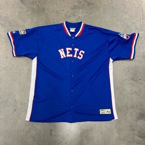 vintage new jersey nets nba hardwood classics blank‎ jersey